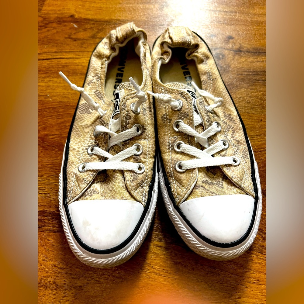 Converse Chuck Taylor All Star Shoreline Slip On Sneaker Snake Skin Pattern- 8.